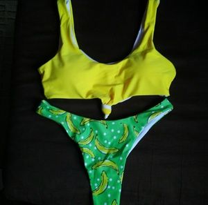 Banana print bikini